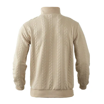 Jose® | Knitted Jacquard Sweater With Zipper - Image 3