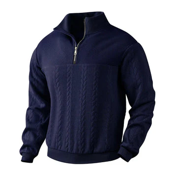 Jose® | Knitted Jacquard Sweater With Zipper - Image 5