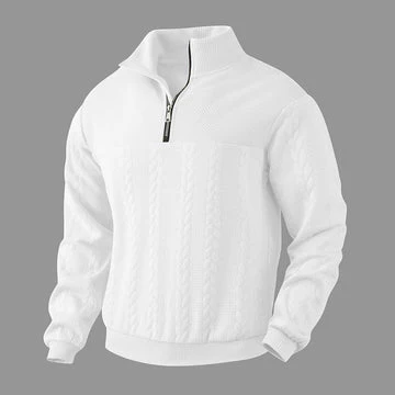 Jose® | Knitted Jacquard Sweater With Zipper - Image 7