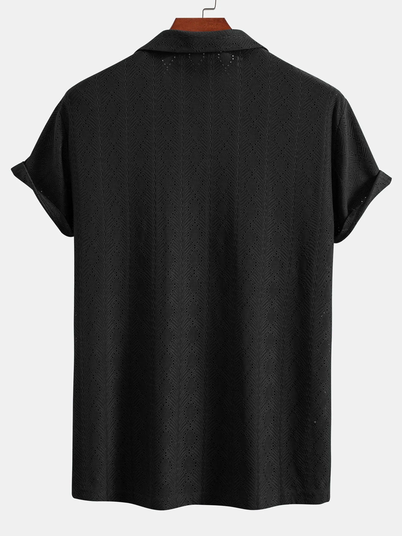 José® | Muscle Fit Diamond Texture Cuban Shirt - Image 6