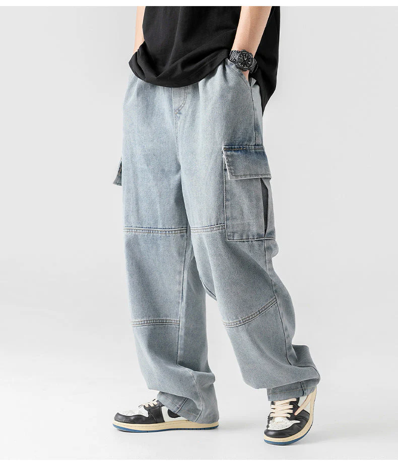 Jose® | Straight Cargo Wide Jeans - Image 3