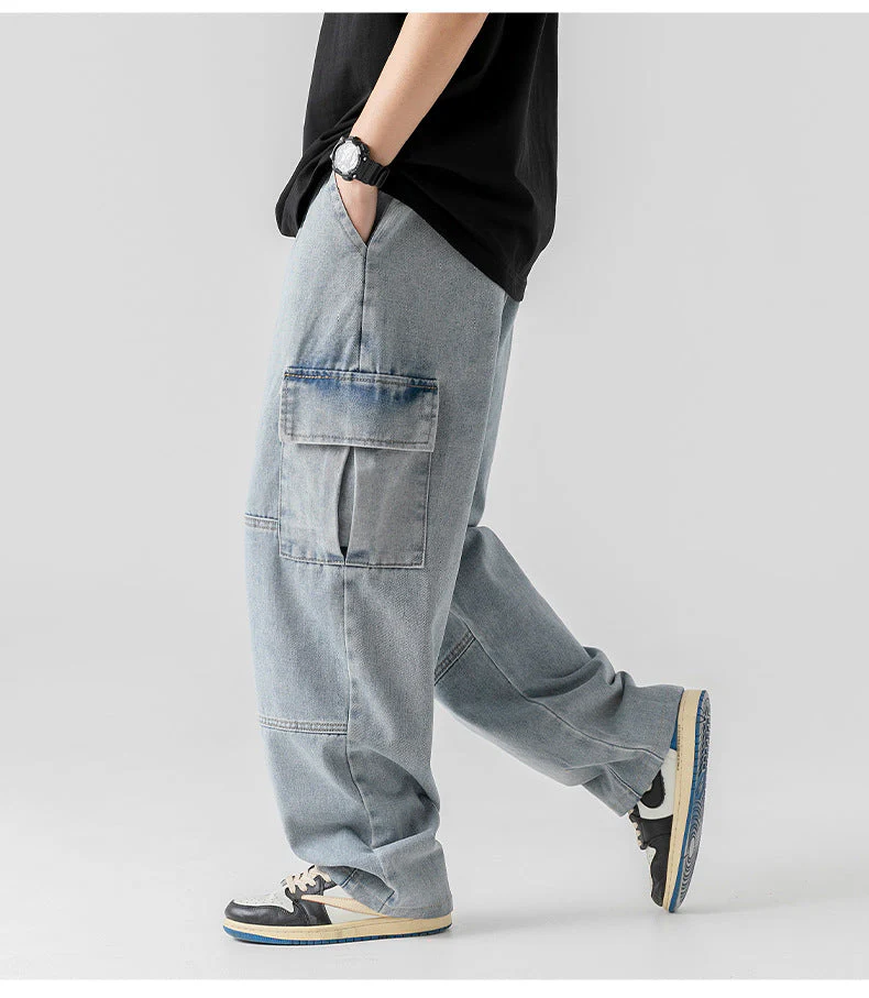 Jose® | Straight Cargo Wide Jeans - Image 4
