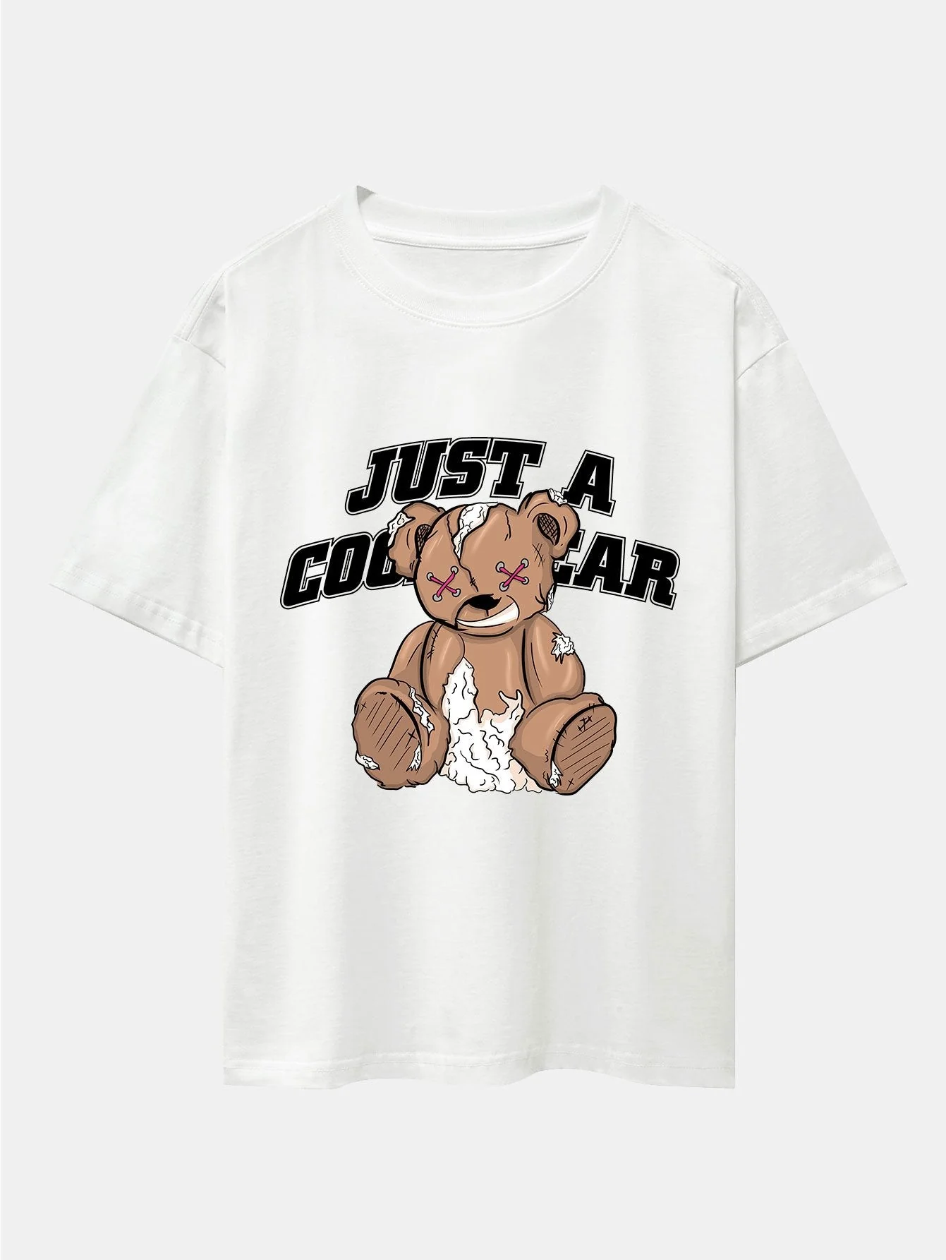 Joseph® | Tattered Bear Print Drop Shoulder Oversize T-Shirt - Image 2