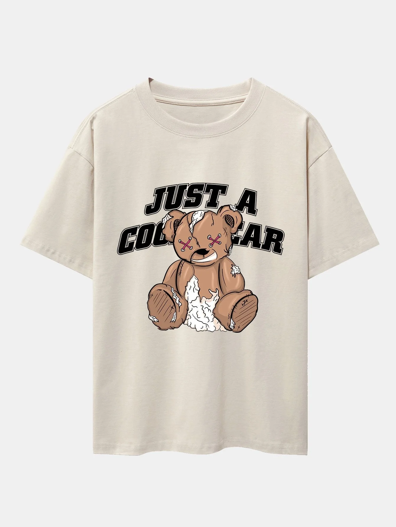 Joseph® | Tattered Bear Print Drop Shoulder Oversize T-Shirt - Image 3