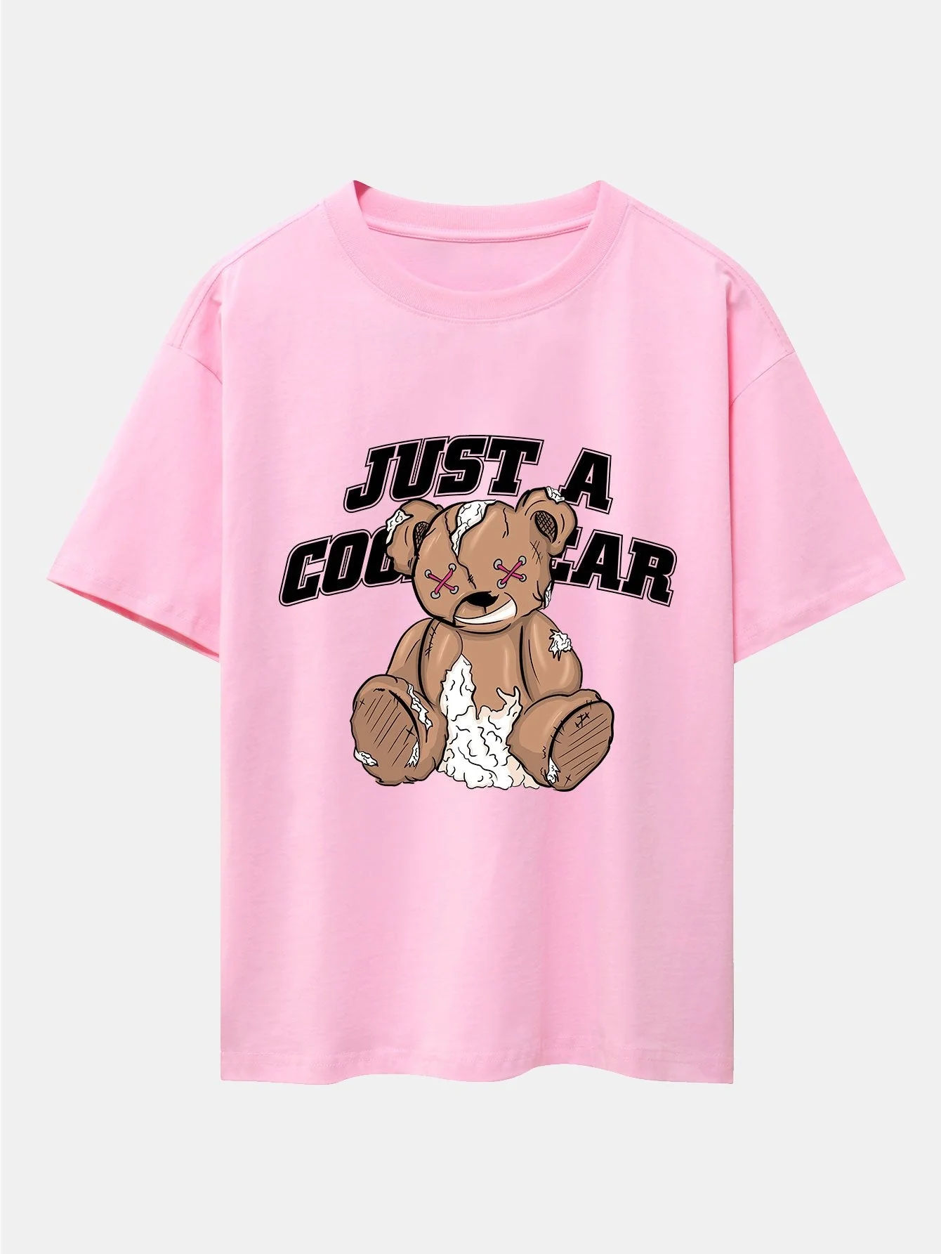 Joseph® | Tattered Bear Print Drop Shoulder Oversize T-Shirt - Image 5