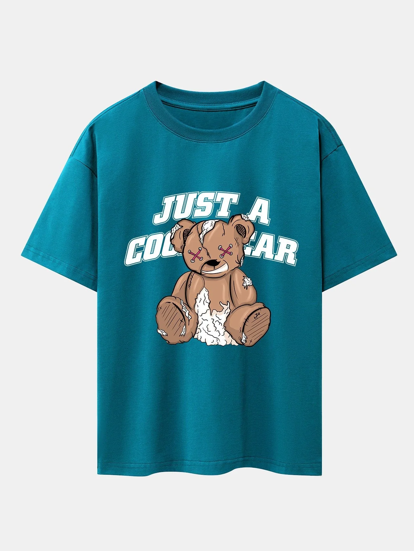 Joseph® | Tattered Bear Print Drop Shoulder Oversize T-Shirt - Image 8