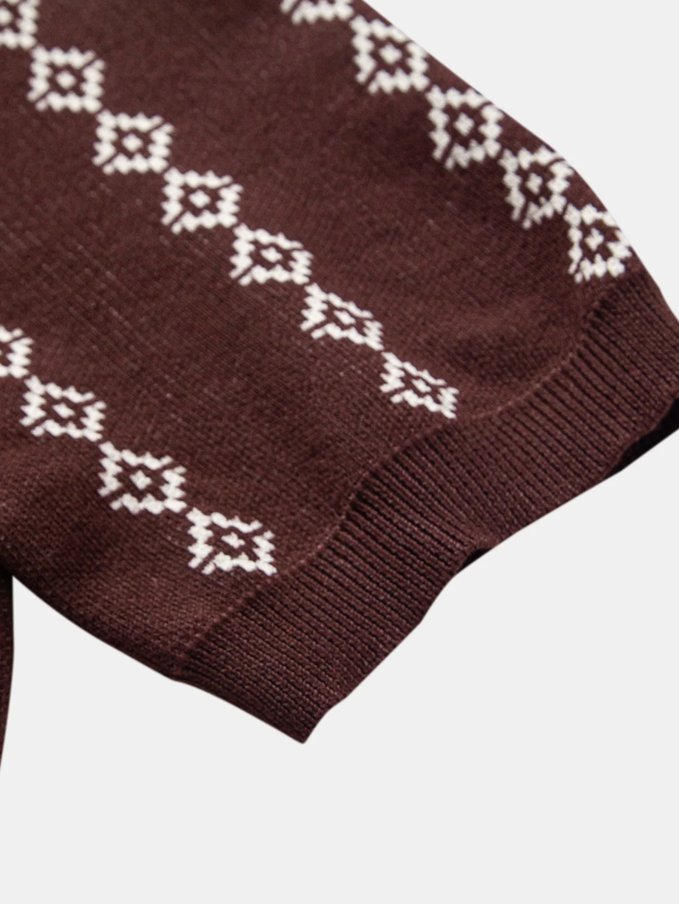 Joseph | Geometric Knit V Neck Polo Shirt - Image 10