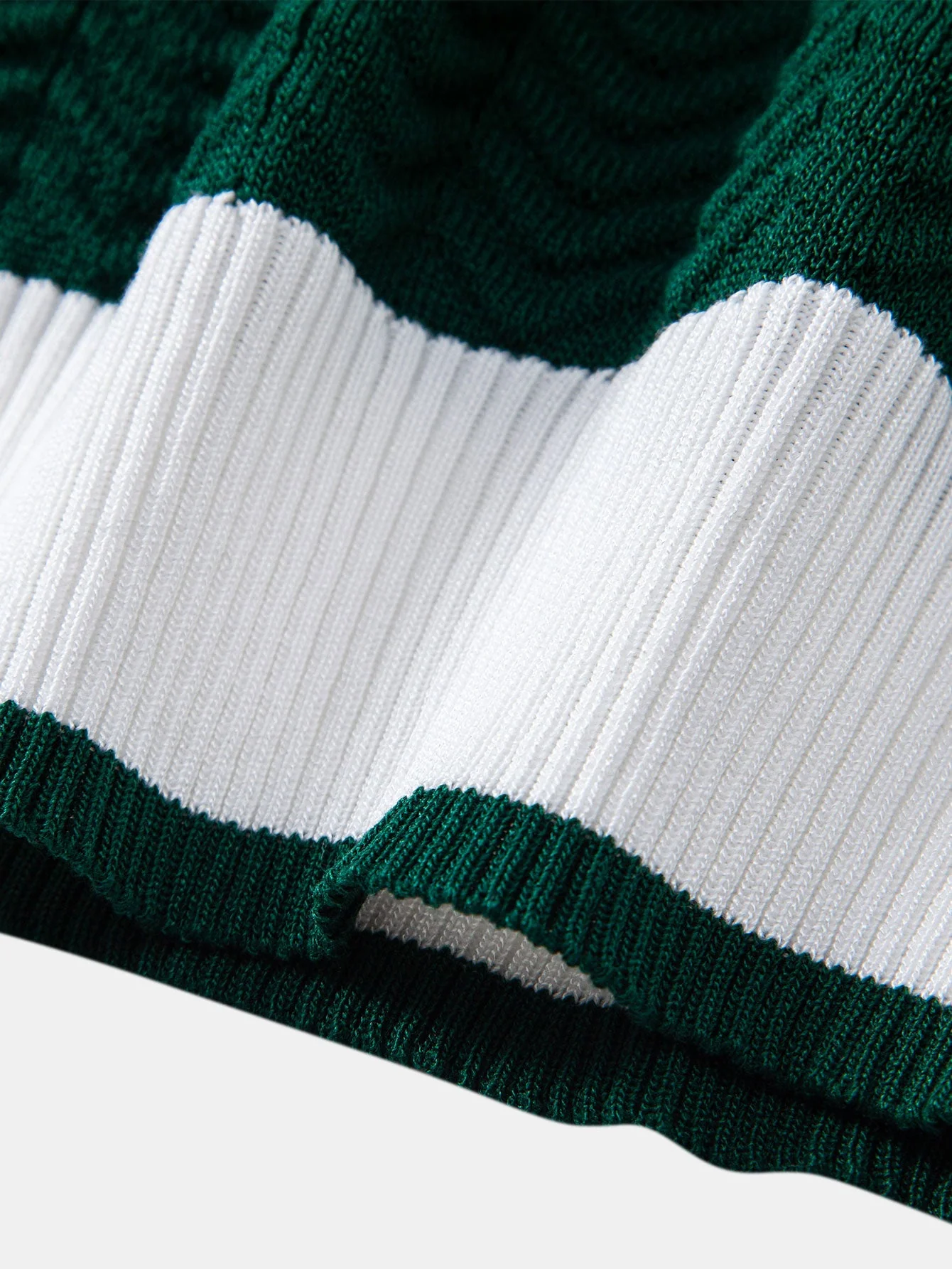 Josh® | Texture Contrast Knitted V Neck Polo Shirt - Image 9