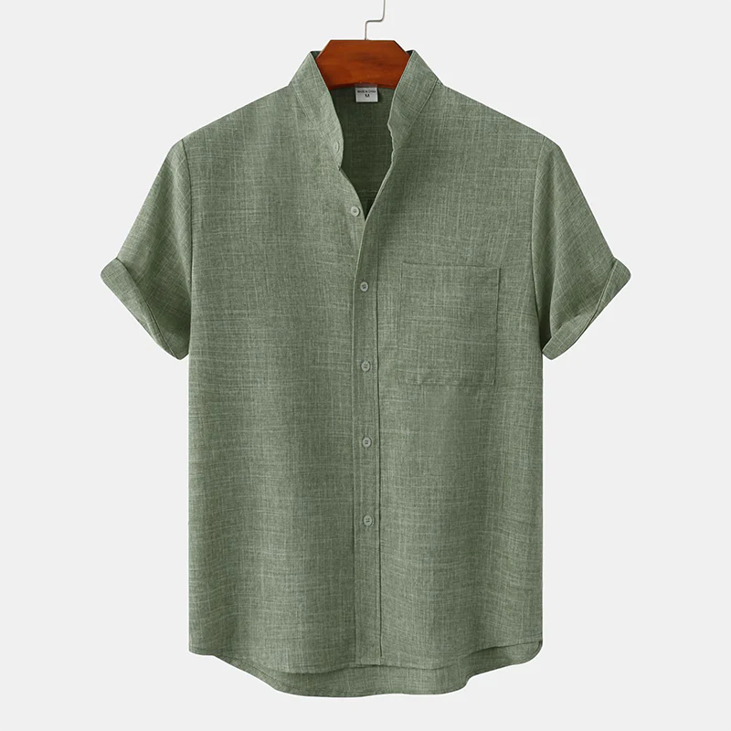 Joshua® | Solid Color Men'S Shirt Made Of Cotton Linen - Image 11