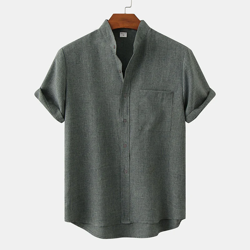 Joshua® | Solid Color Men'S Shirt Made Of Cotton Linen - Image 12