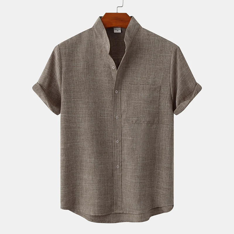 Joshua® | Solid Color Men'S Shirt Made Of Cotton Linen - Image 13