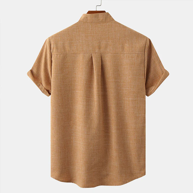 Joshua® | Solid Color Men'S Shirt Made Of Cotton Linen - Image 3