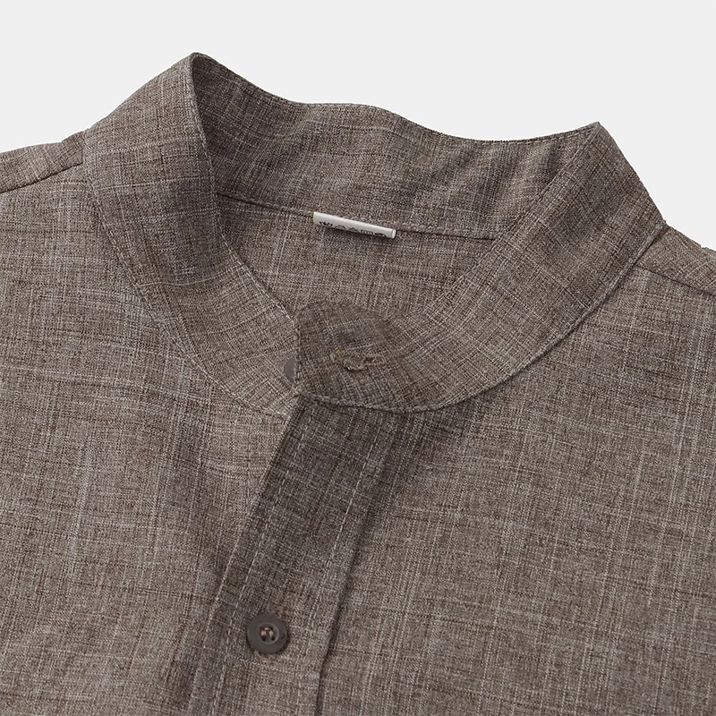 Joshua® | Solid Color Men'S Shirt Made Of Cotton Linen - Image 6
