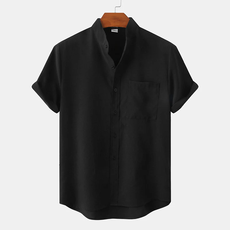 Joshua® | Solid Color Men'S Shirt Made Of Cotton Linen - Image 8