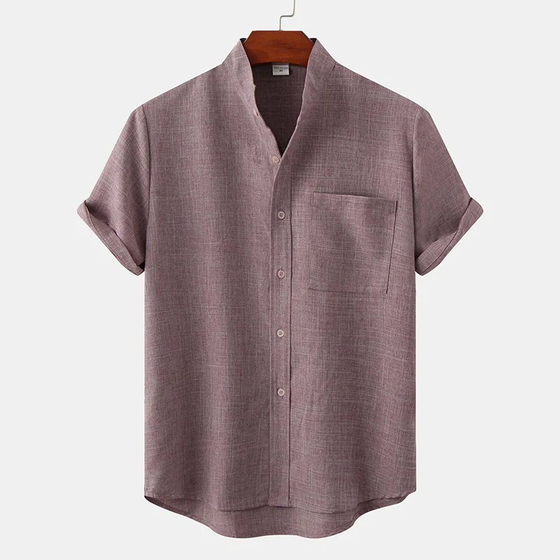 Joshua® | Solid Color Men'S Shirt Made Of Cotton Linen - Image 9
