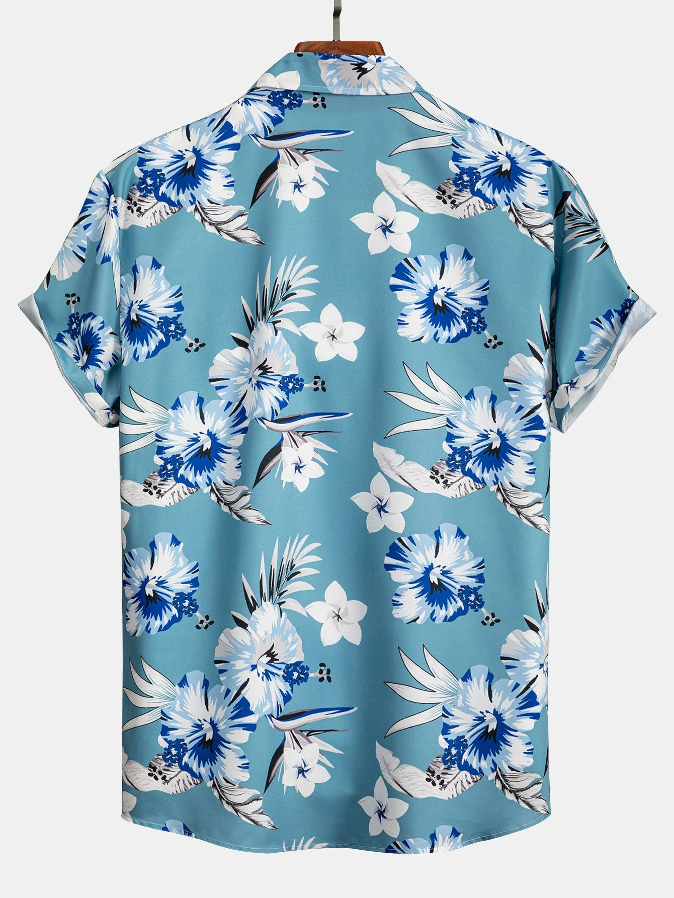 Joshua® | Tropical Floral Print Button Up Shirt & Swim Shorts - Image 8