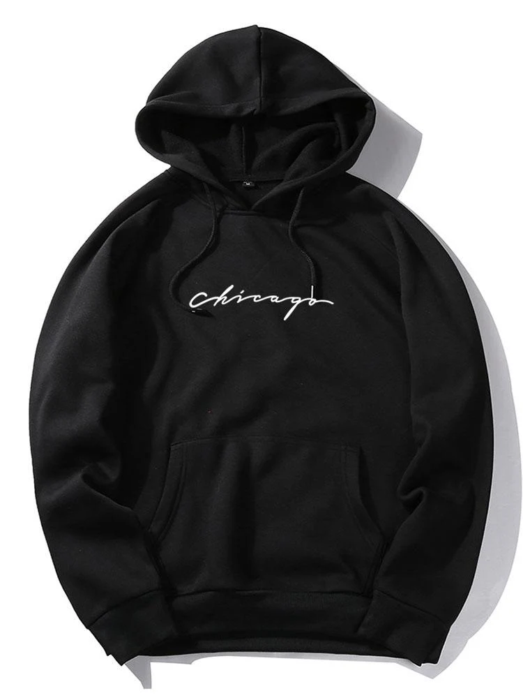 Joshua | Chicago Print Raglan Hoodie - Image 2