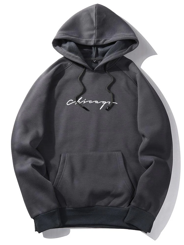 Joshua | Chicago Print Raglan Hoodie - Image 3