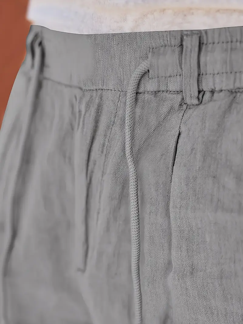 Joshua | Wide-leg linen pants with drawstring - Image 26