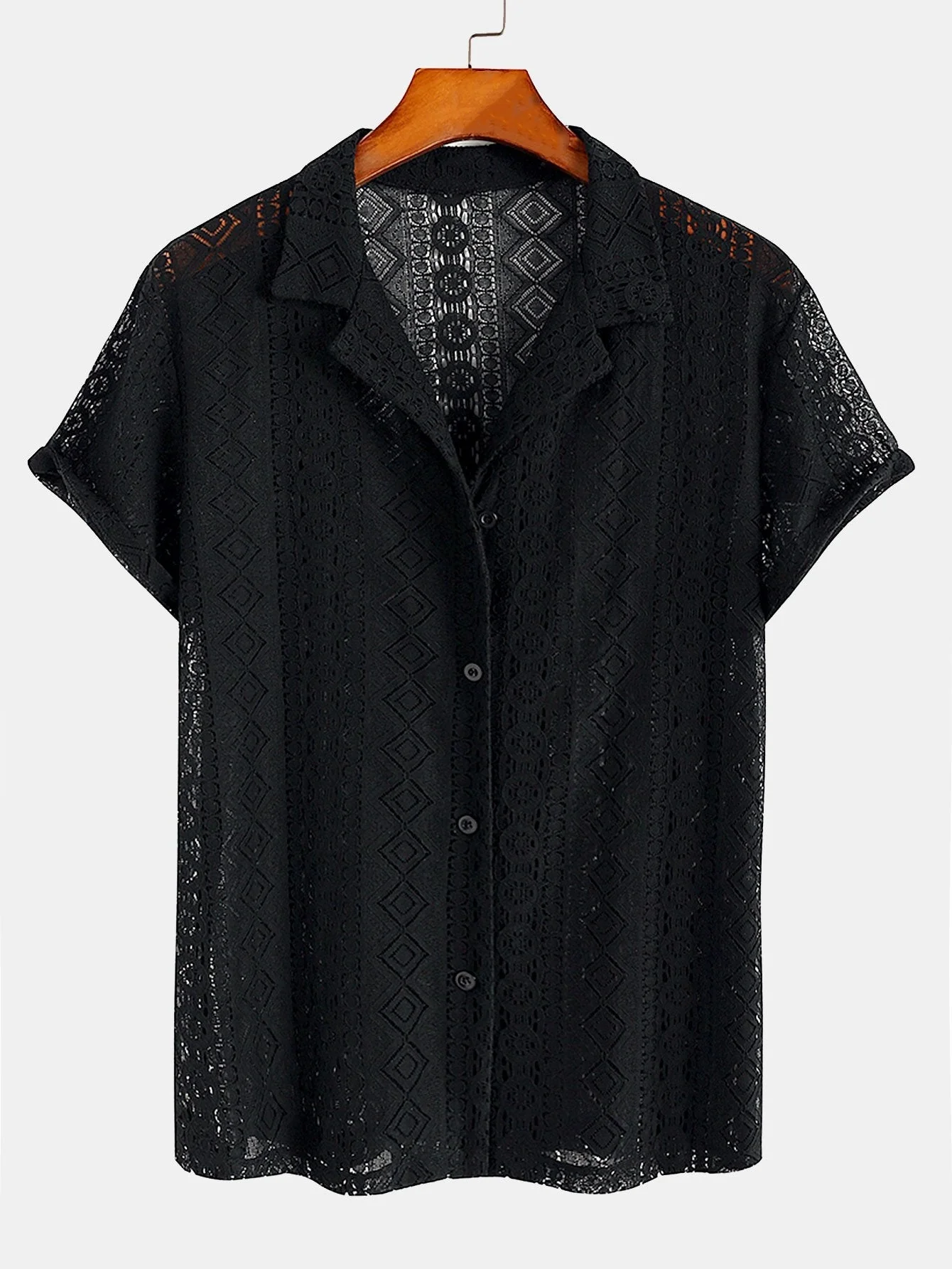 Josiah® | Cuban Shirt With Geometric Texture - Image 3