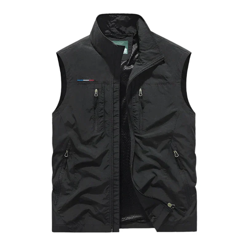 Josías | Modern quilted cardigan with stand-up collar - Image 2