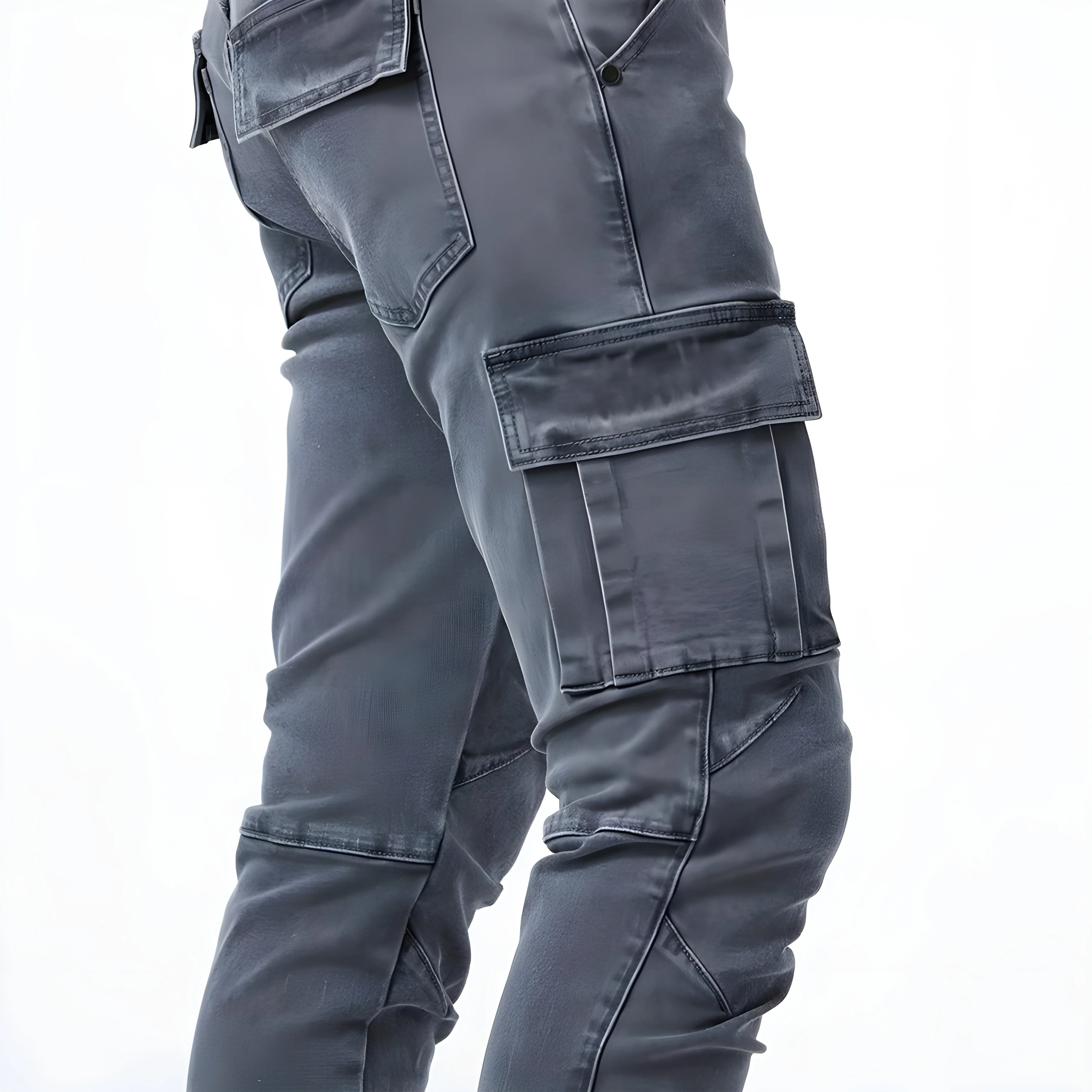 Josías | Slim men's cargo pants with multi-pocket design - Image 3