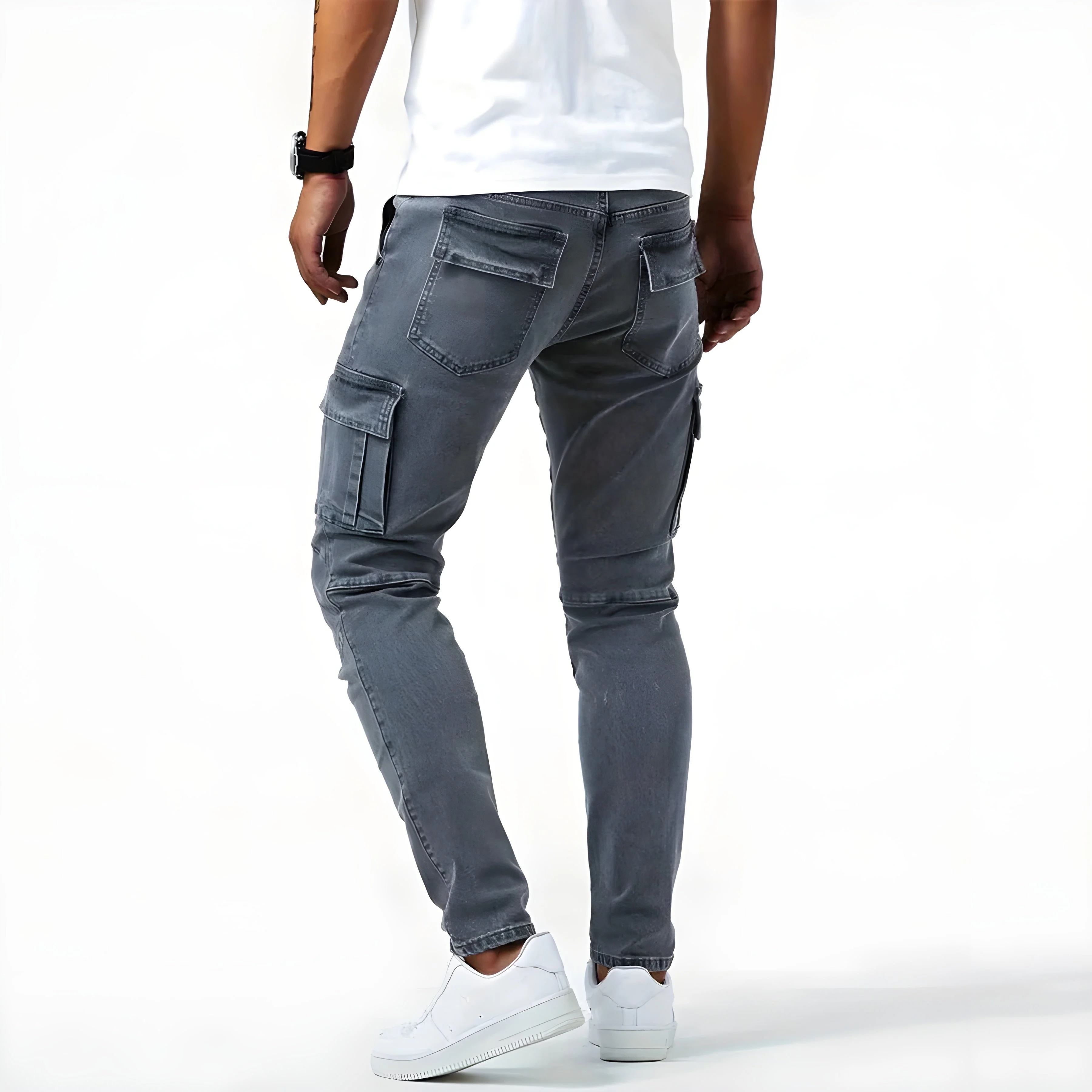 Josías | Slim men's cargo pants with multi-pocket design - Image 6