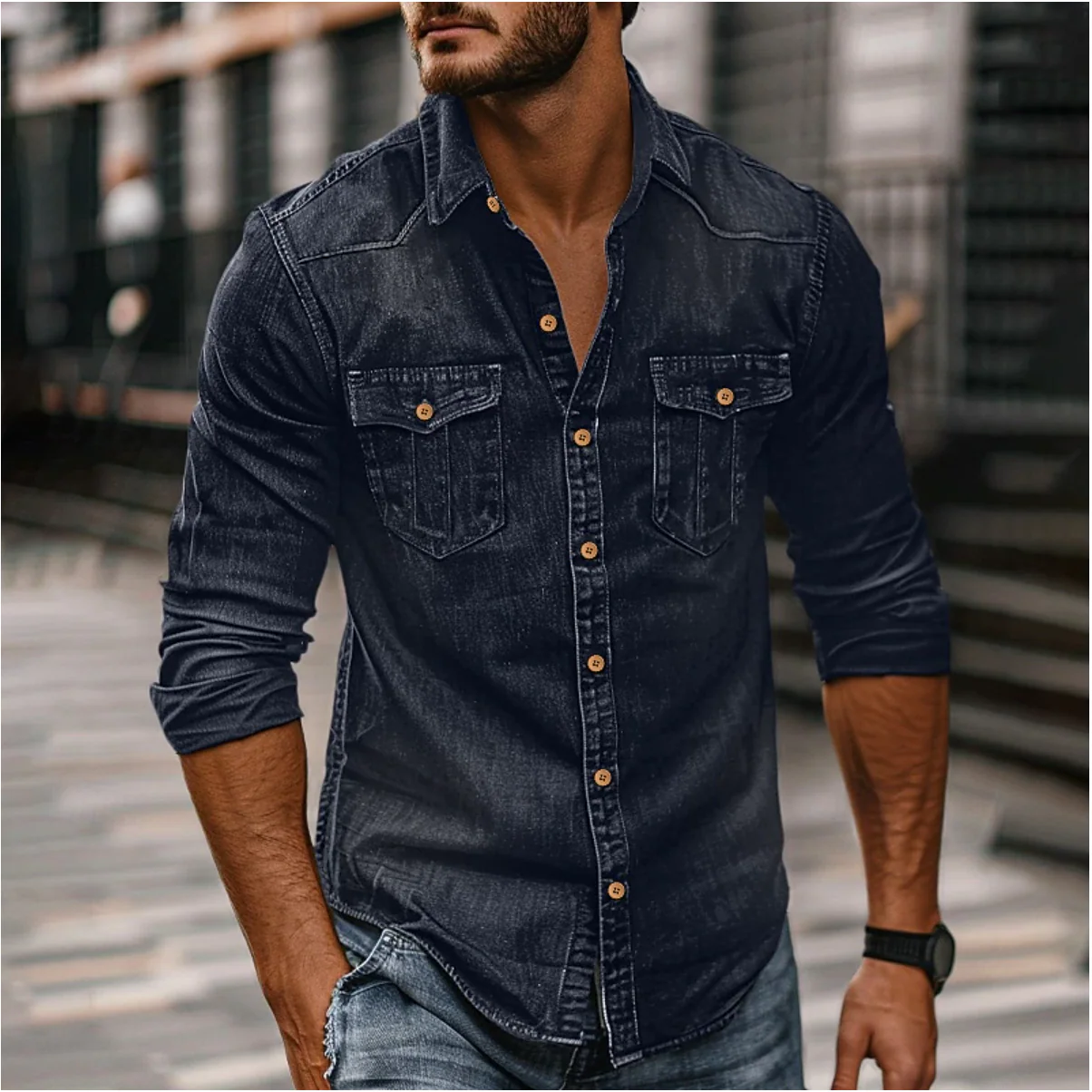 Joss® | Denim Shirt For Men - Image 2