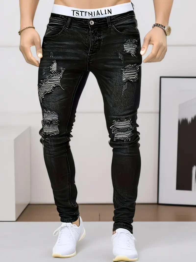 Josué® | Ripped Casual Straben Jeans For Men - Image 4