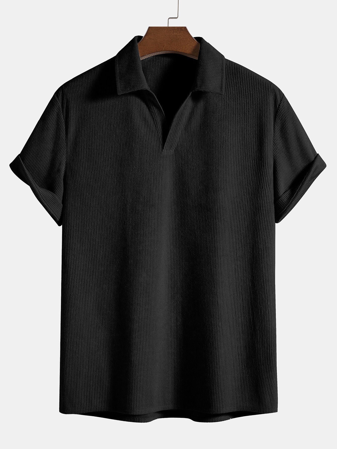 Josué® | Short Sleeve Corduroy Polo Shirt - Image 3