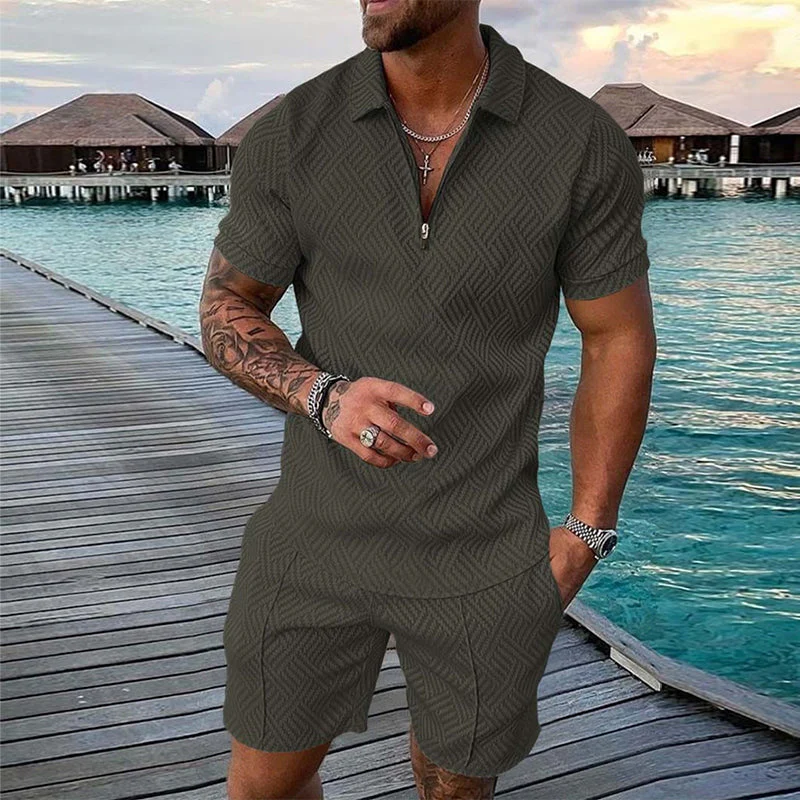 Jovani® | Casual Printed Polo Suit For Men - Image 11