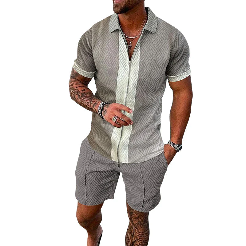 Jovani® | Casual Printed Polo Suit For Men - Image 3