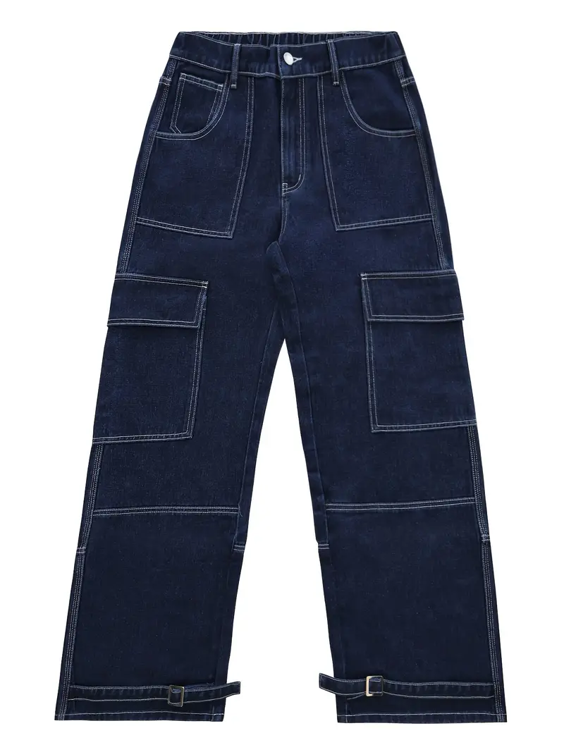 Jovian® | Denim Straight Baggy Pants - Image 3