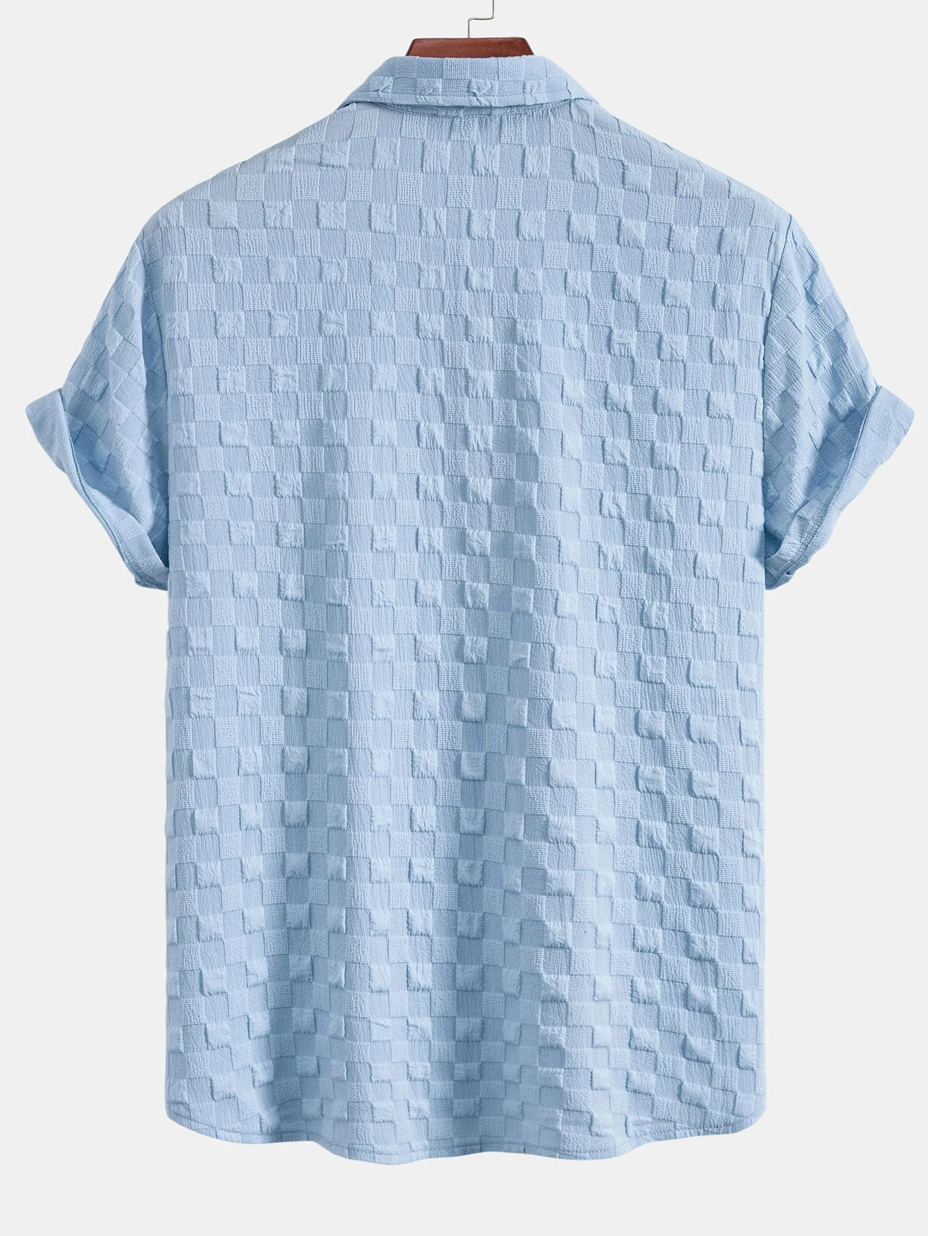 JuanĀ® | Checkerboard Textured Button Up Shirt - Image 2