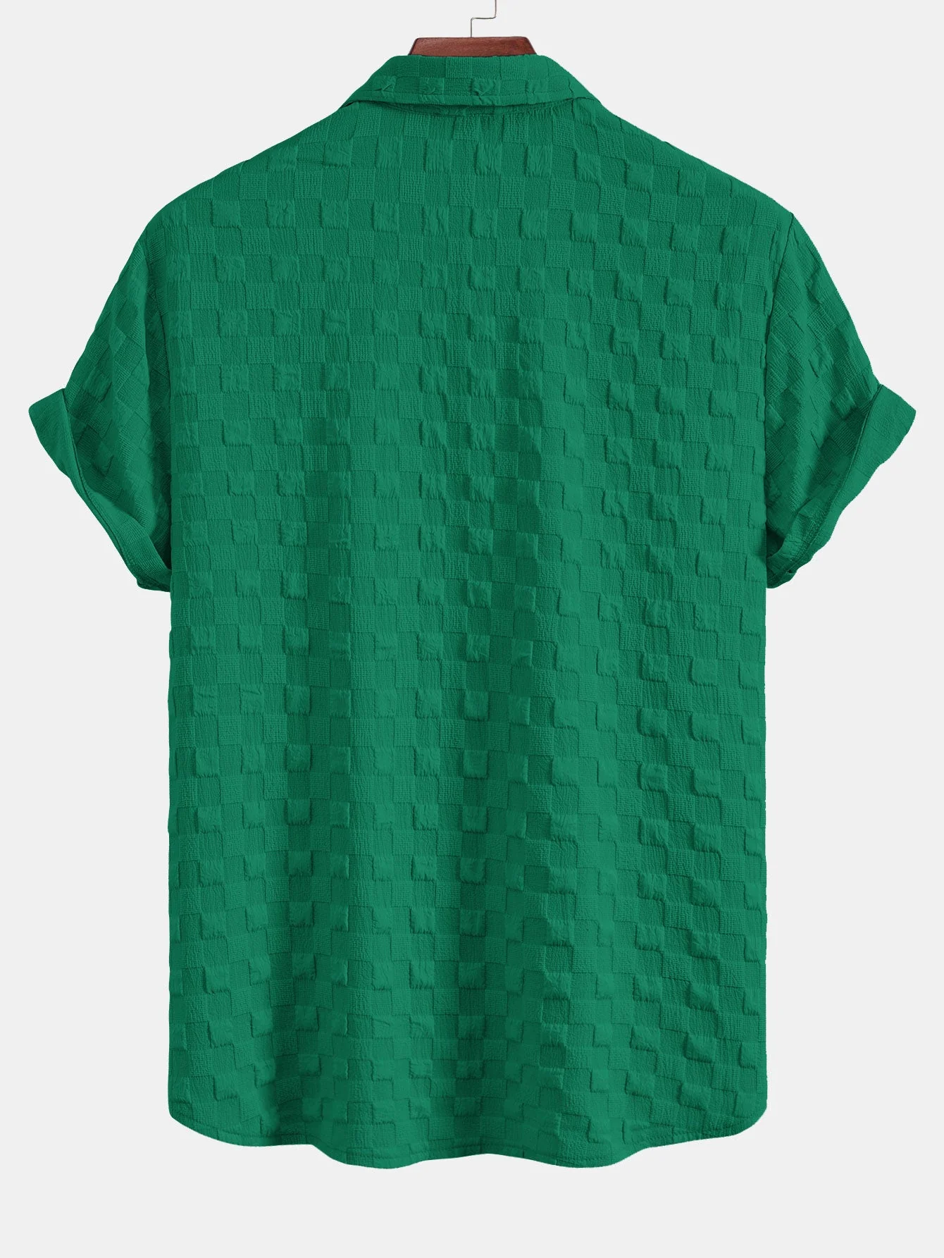 JuanĀ® | Checkerboard Textured Button Up Shirt - Image 8
