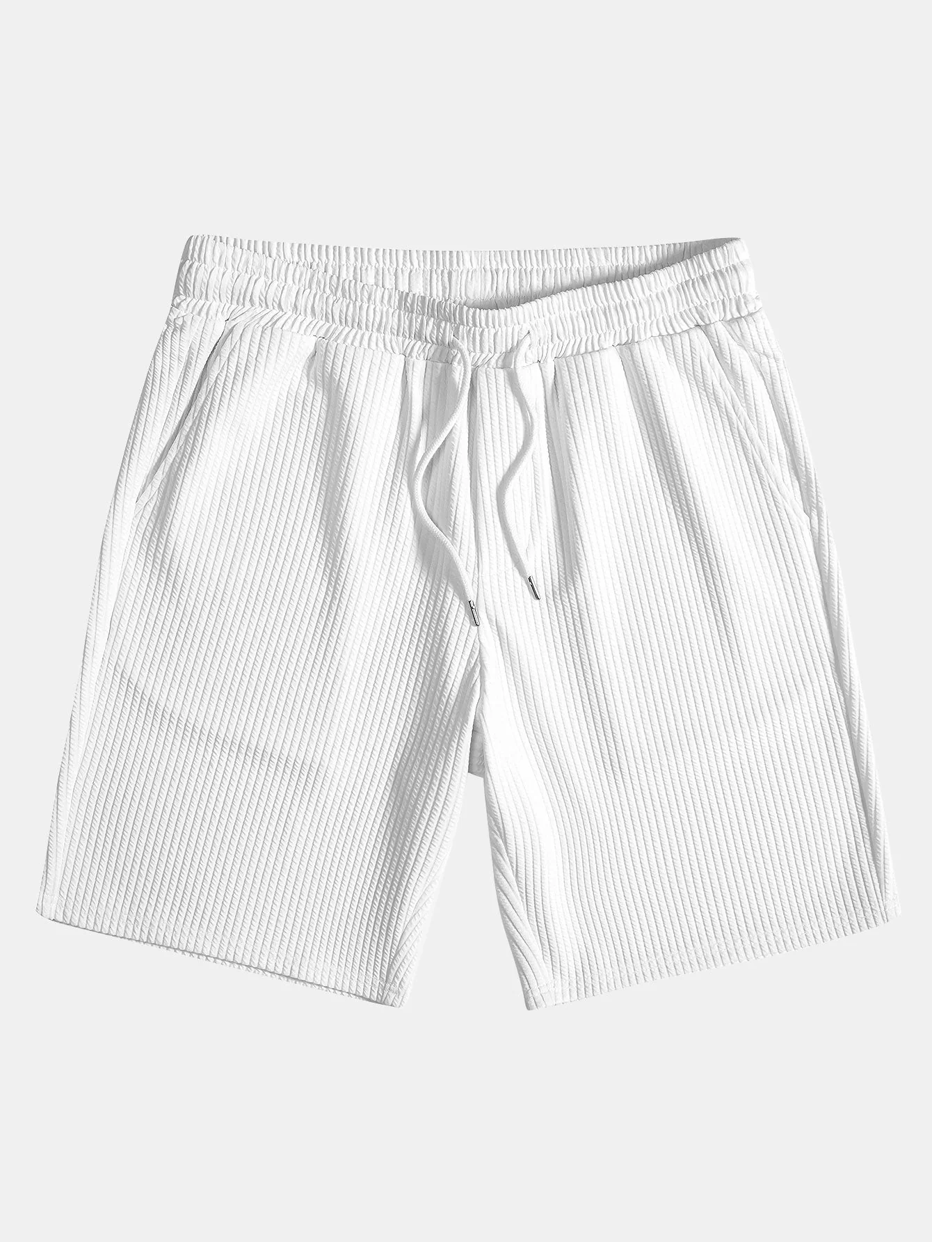 Juan® | Muscle Fit Ribbed Deep Cuban Shirt & Drawstring Ribbed Shorts - Image 13