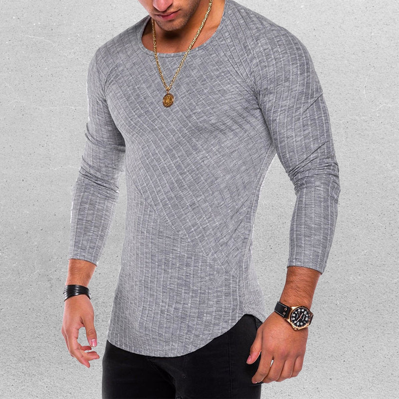 Judah® | Highly Elastic Plain Long-Sleeved T-Shirt For Men - Image 6