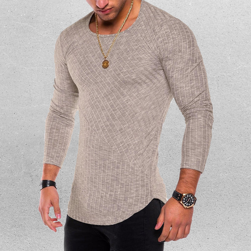 Judah® | Highly Elastic Plain Long-Sleeved T-Shirt For Men - Image 7