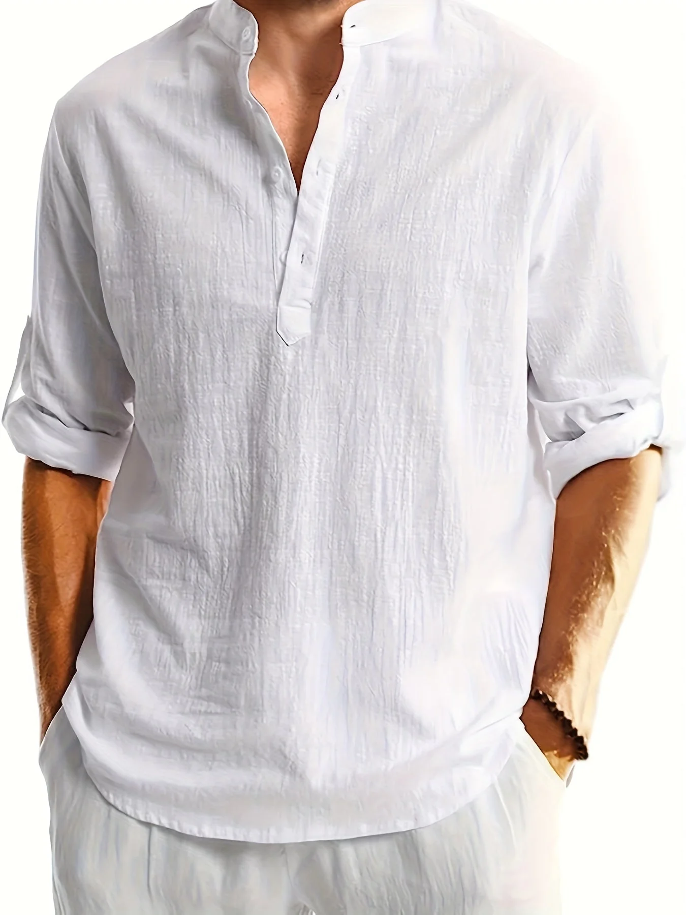 Judas® | Linen Henley Shirt - Image 7
