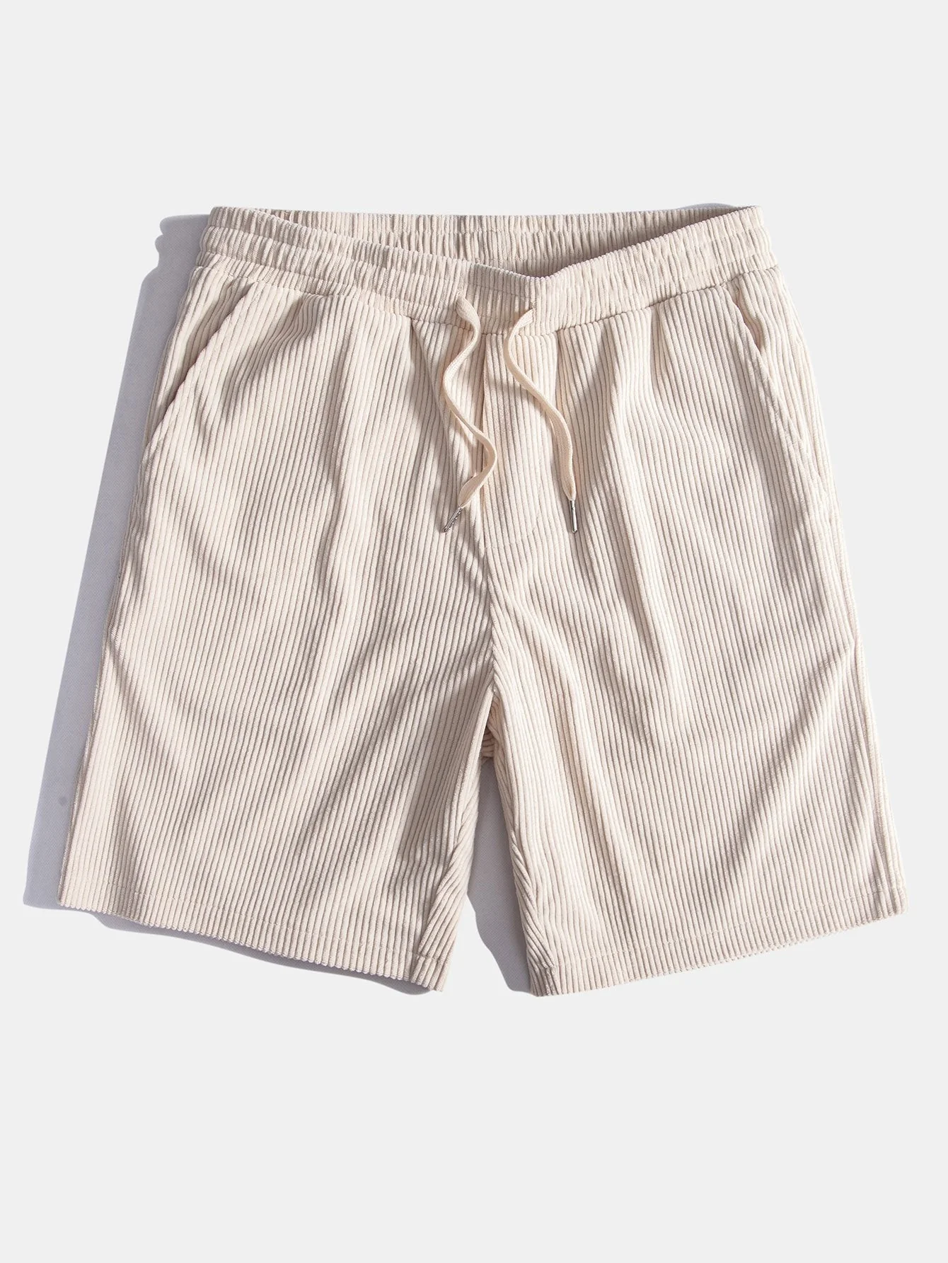 Judas® | Short Sleeve Corduroy Patchwork Shirt & Corduroy Drawstring Shorts - Image 7