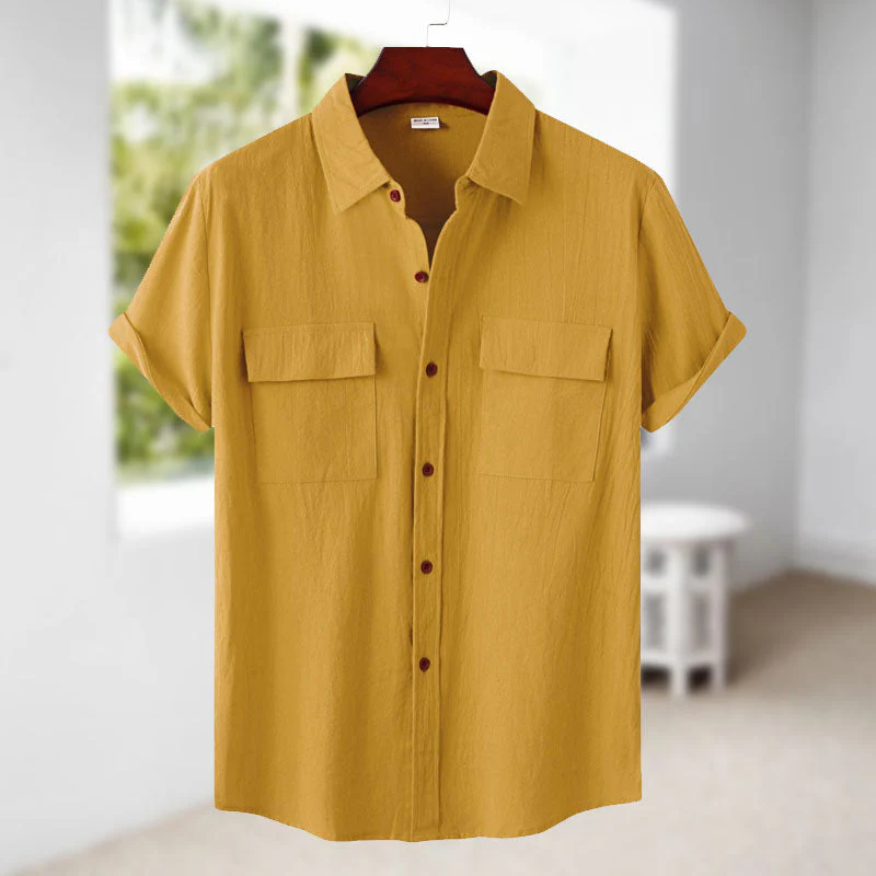 Judas® | Short-Sleeved Linen Shirt For Men - Image 10