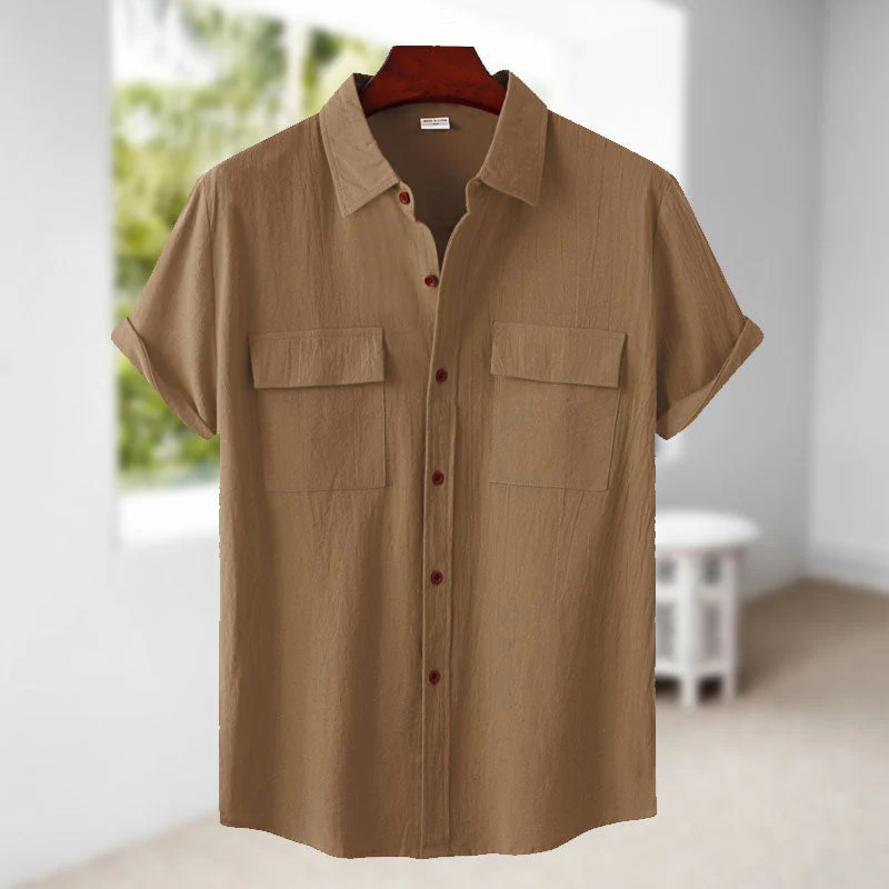 Judas® | Short-Sleeved Linen Shirt For Men - Image 11