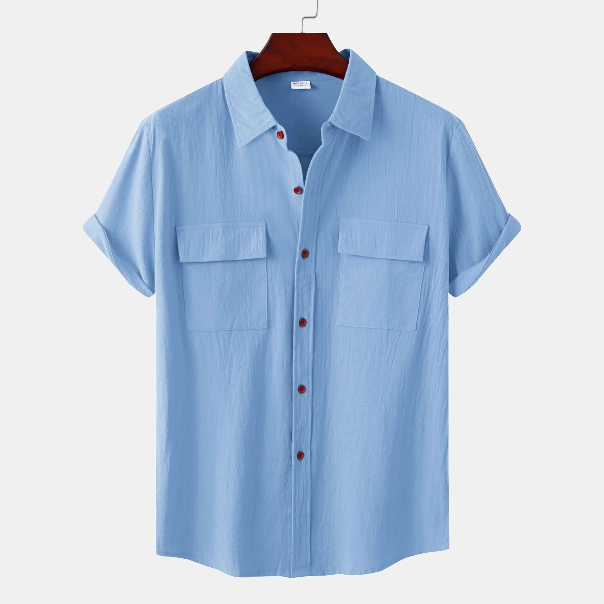 Judas® | Short-Sleeved Linen Shirt For Men - Image 12