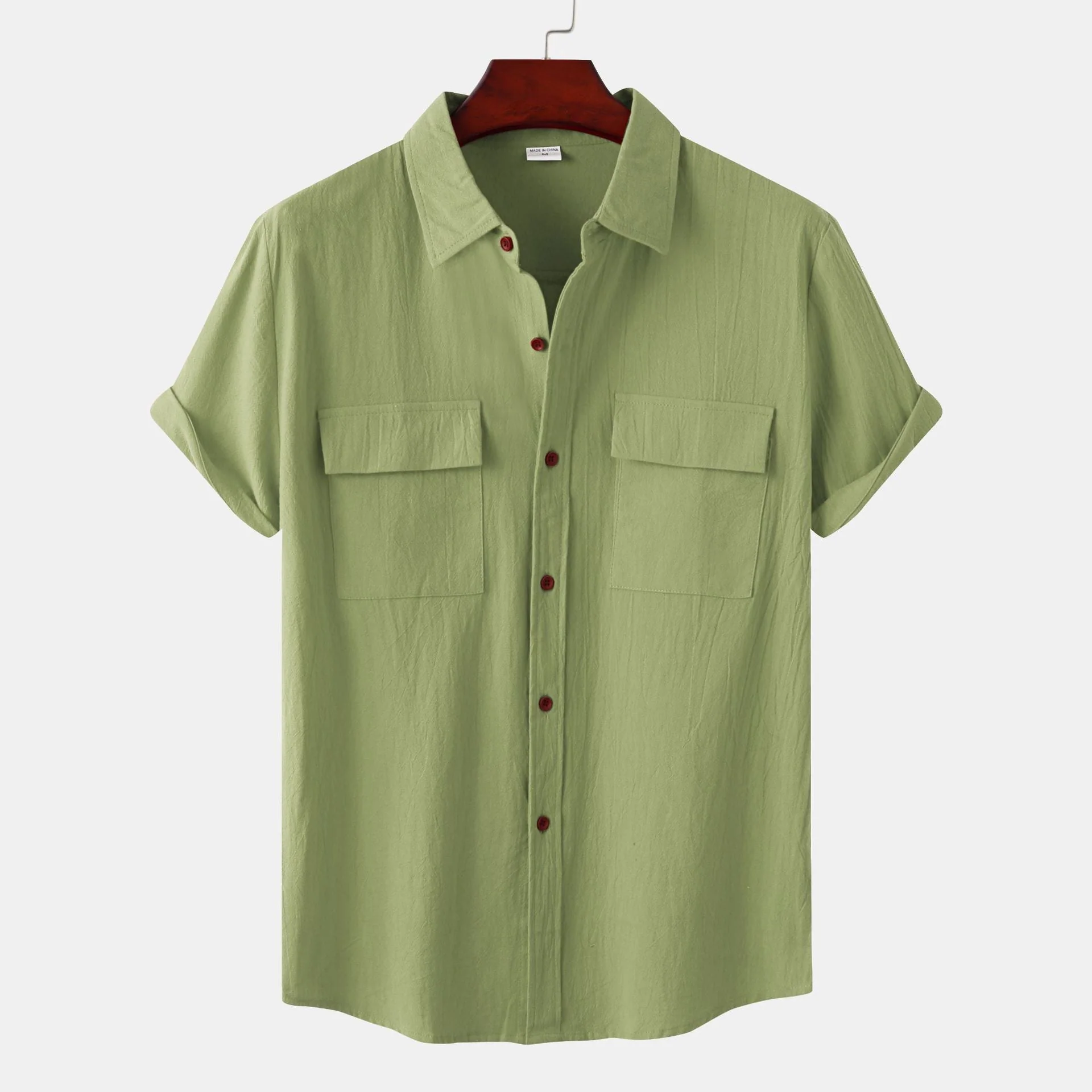 Judas® | Short-Sleeved Linen Shirt For Men - Image 13
