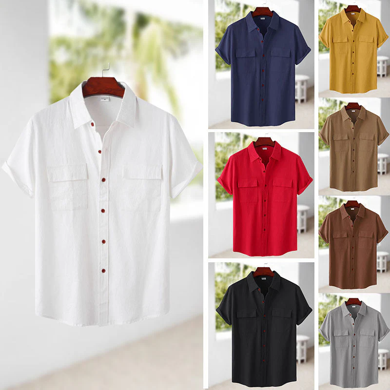 Judas® | Short-Sleeved Linen Shirt For Men - Image 2