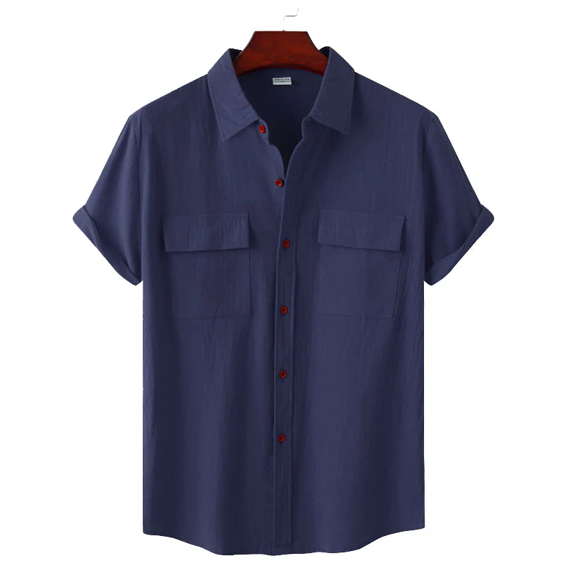 Judas® | Short-Sleeved Linen Shirt For Men - Image 3