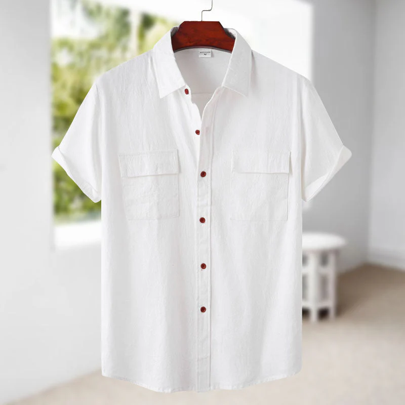 Judas® | Short-Sleeved Linen Shirt For Men - Image 4