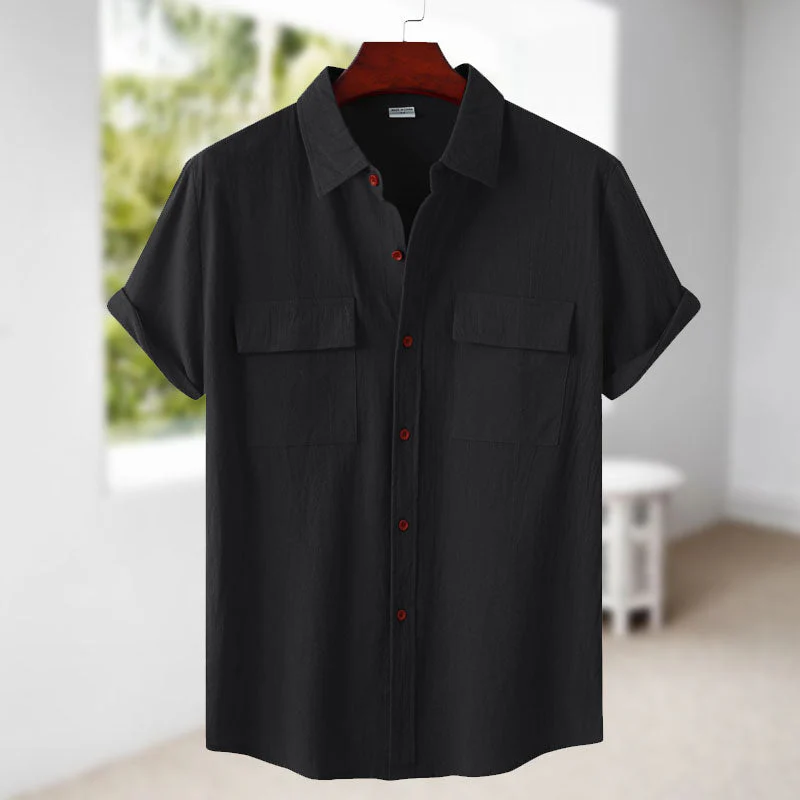 Judas® | Short-Sleeved Linen Shirt For Men - Image 5