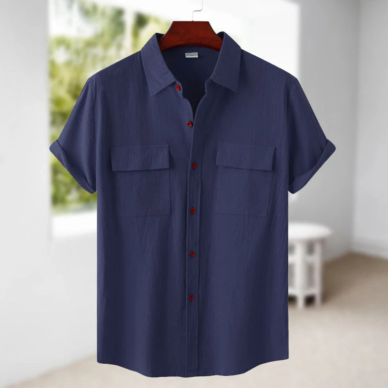 Judas® | Short-Sleeved Linen Shirt For Men - Image 7