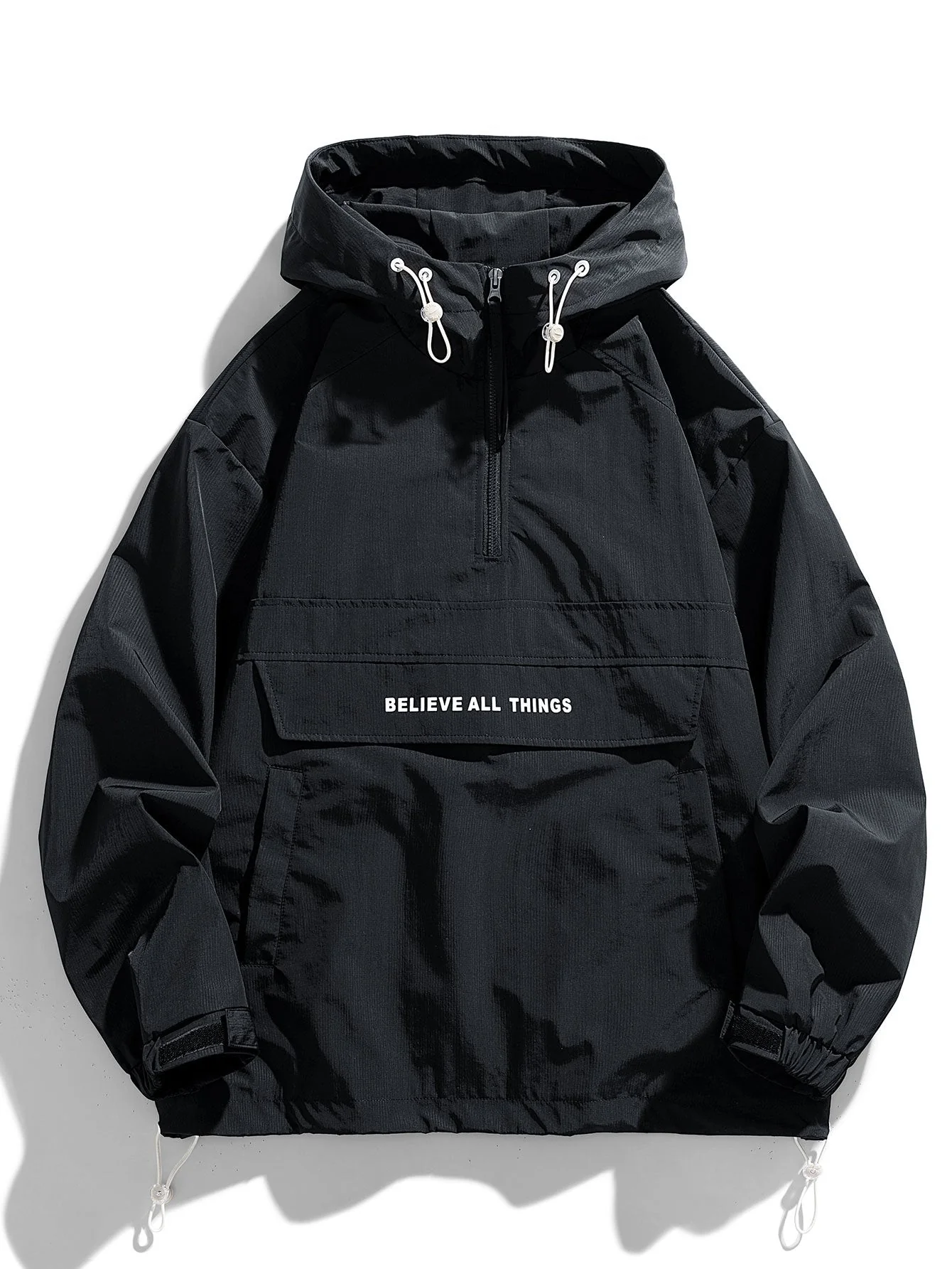 Juli��n | Quarter-Zip Nylon Hooded Windbreaker - Image 8